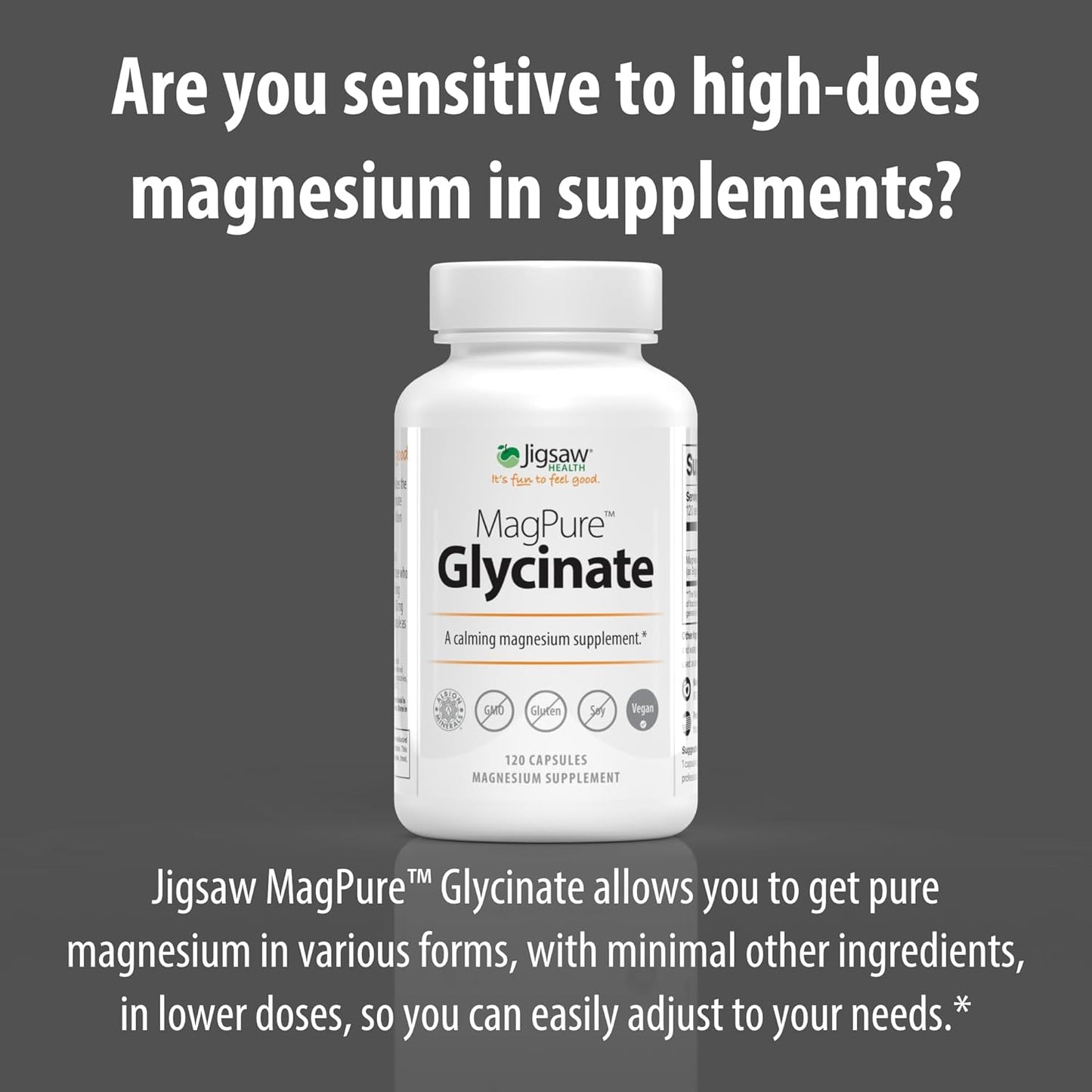 Magpure Glycinate | Premium Magnesium Glycinate Capsules | 120 Servings