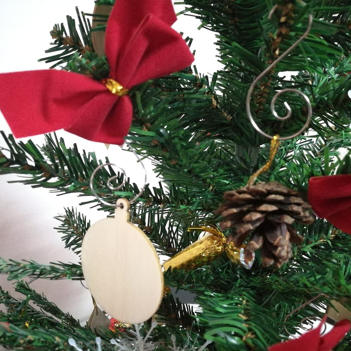 Christmas Ornaments Hooks Xmas Tree Hanger Great for Christmas Tree Decoration - 300 / Silver