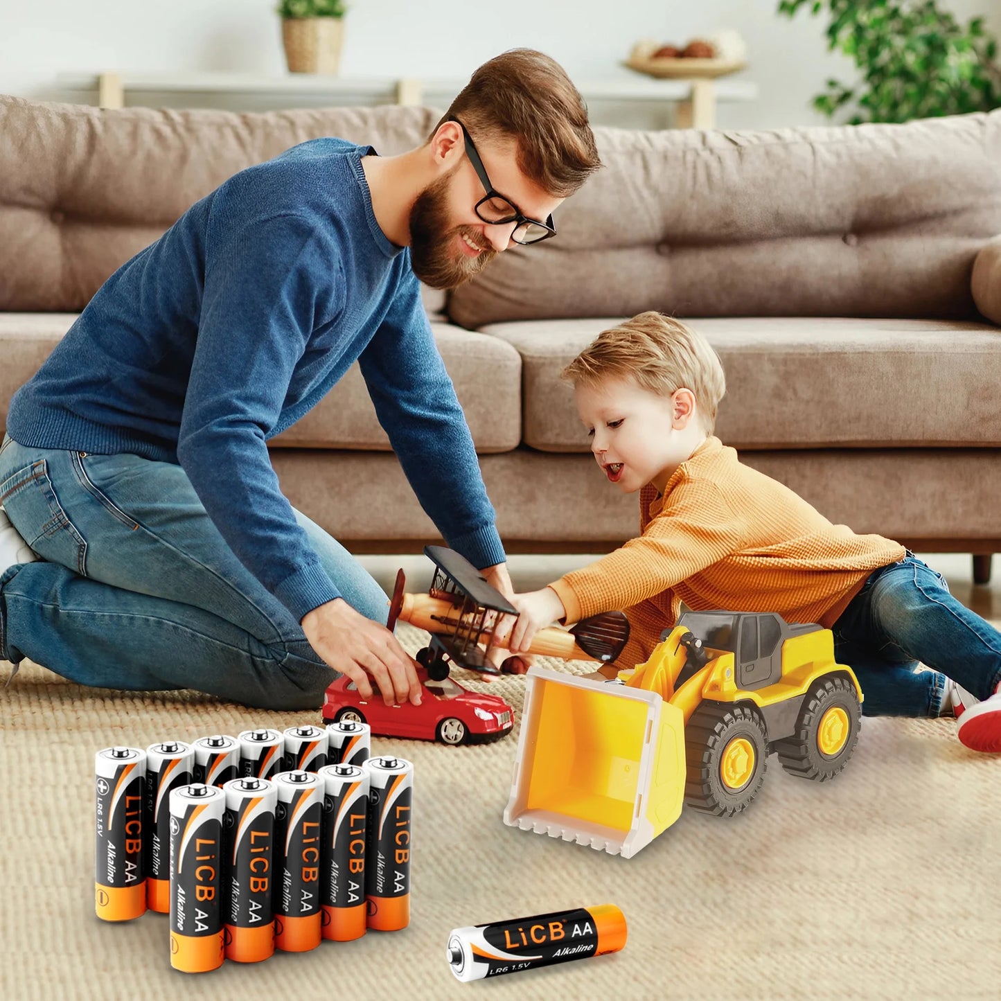 Alkaline AA Batteries (24 Pack), 1.5 Volts Long-Lasting Double a Battery