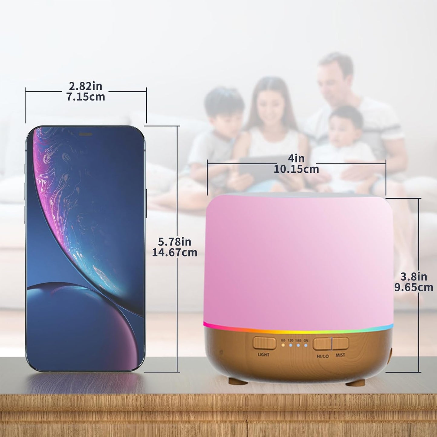 Small Cute Diffusers 200Ml Colorful Essential Oil Diffuser with Adjustable Mist Mode,Auto off Aroma Diffuser for Bedroom/Office/Home (200 ML 1 Pack Yellow)