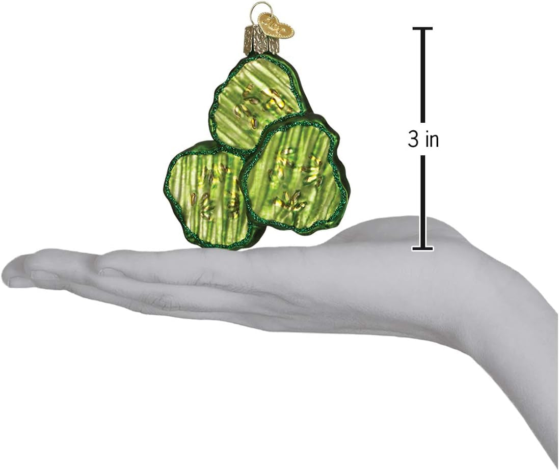 Ornaments: Pickle Chips Glass Blown Ornaments for Christmas Tree