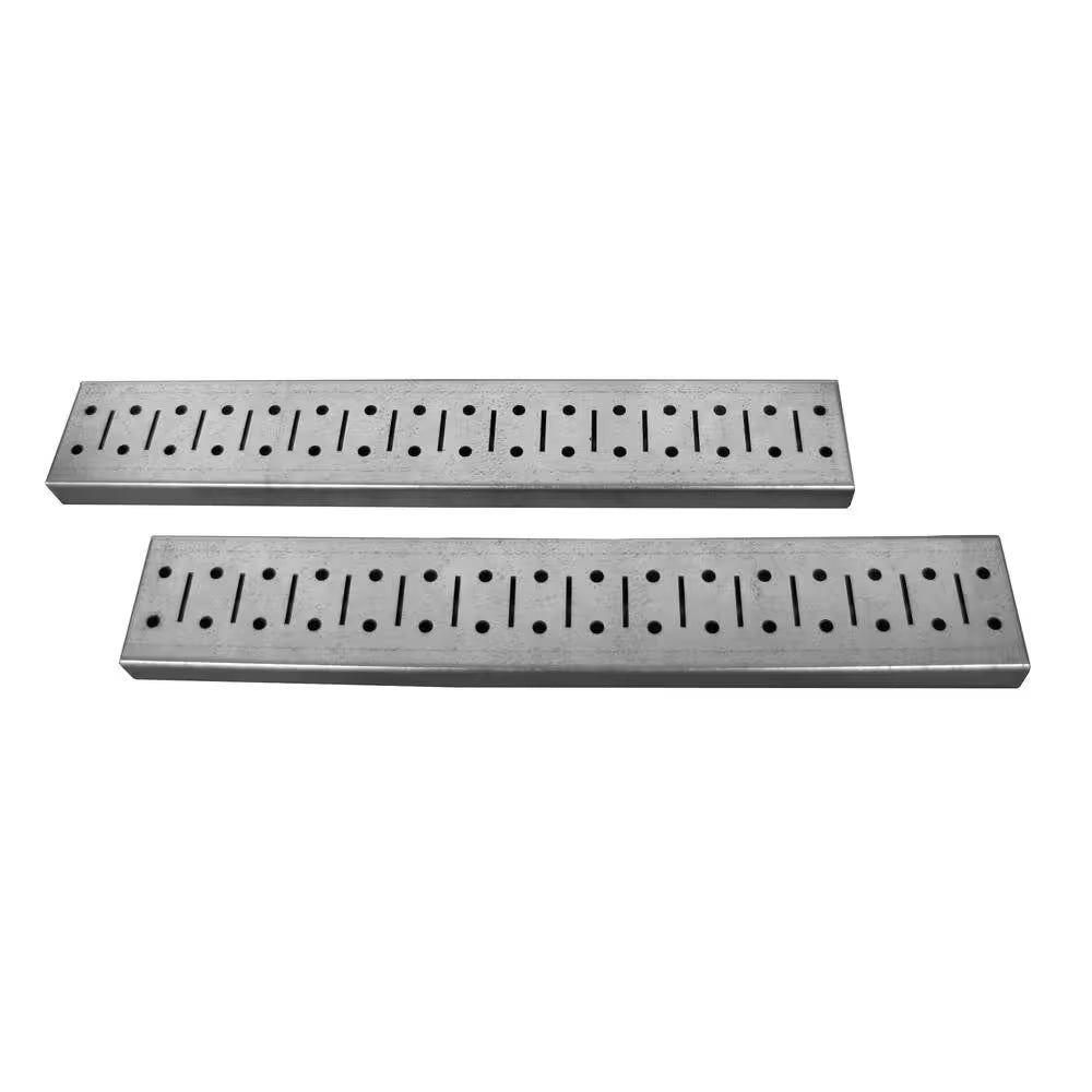 32 In. W Pegboard Tool Organizer Rail Strip Kit with Shiny Galvanized Steel Pegboard Strips