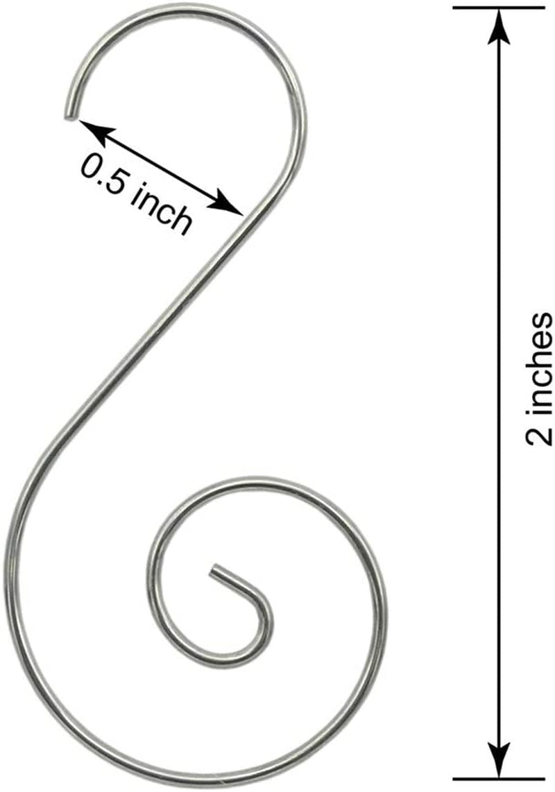 Christmas Ornaments Hooks Xmas Tree Hanger Great for Christmas Tree Decoration - 300 / Silver