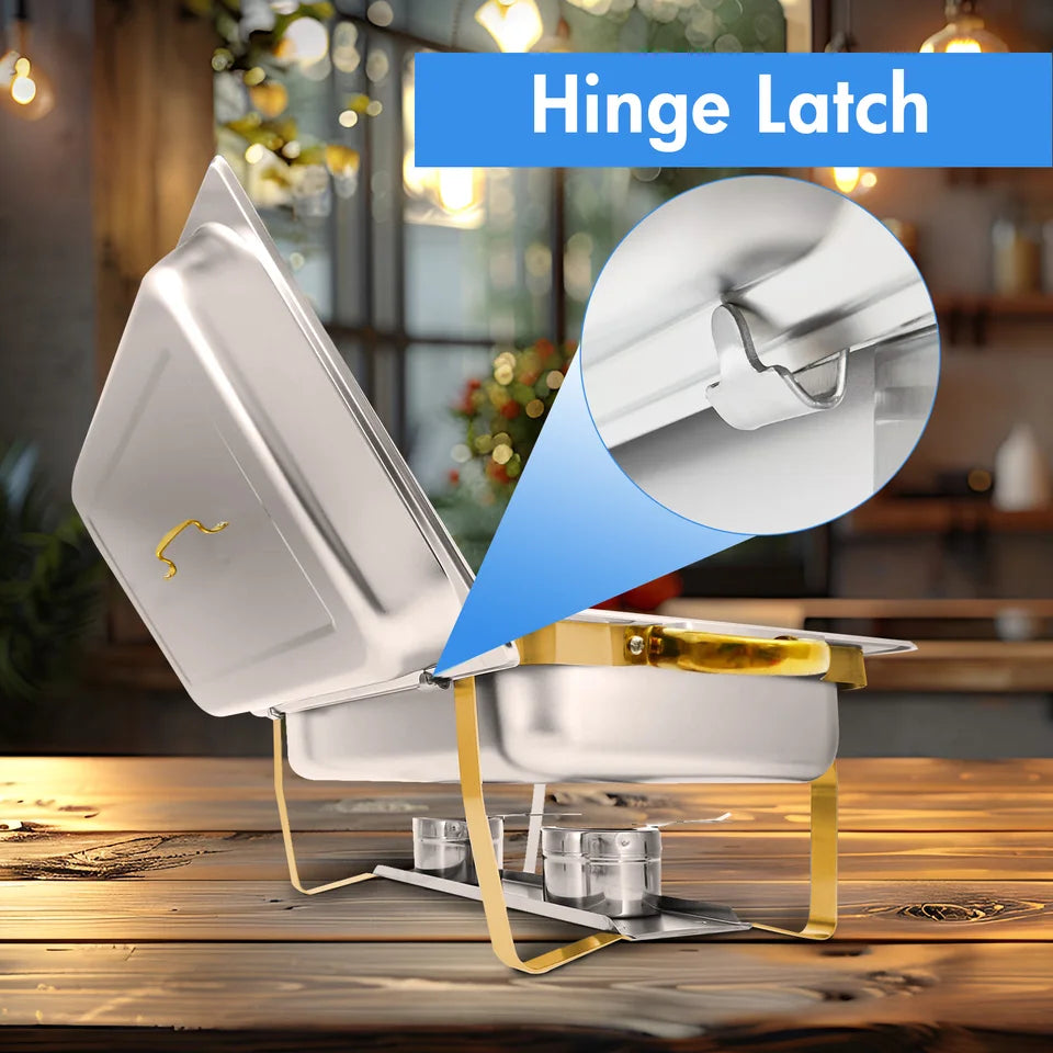 Elegant Stainless Steel Chafing Dish Set 4-Pack