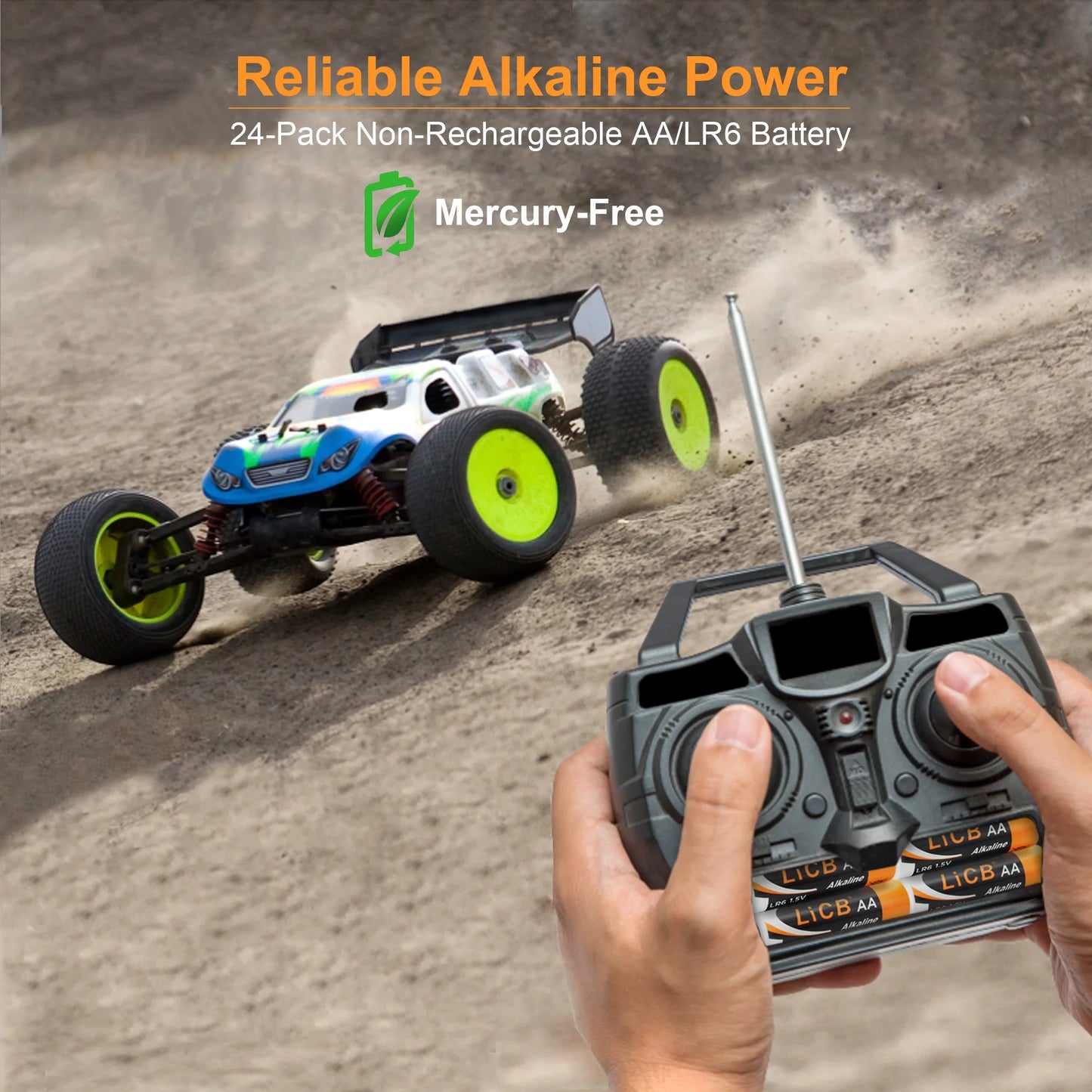 Alkaline AA Batteries (24 Pack), 1.5 Volts Long-Lasting Double a Battery