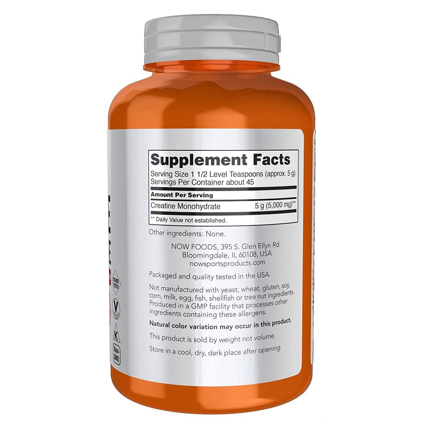 NOW FOODS Creatine Monohydrate Powder 8 Oz