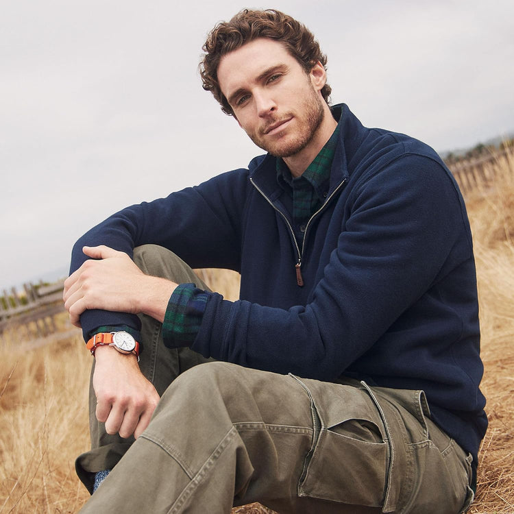 Bedford Rib Quarter Zip Pullover Sweater