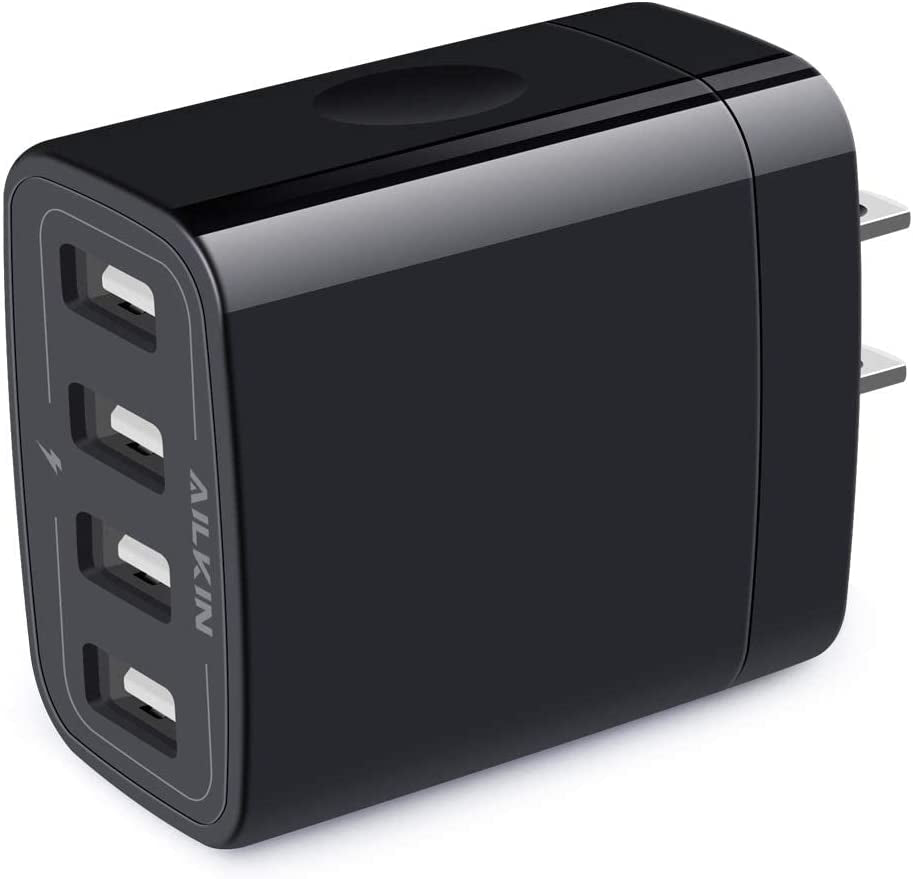 Wall Charger, USB Charger Adapter, 4.8A 4Multi Port Fast Charging Station Power Base Block Plug Cube Brick for Iphone 15 14 SE 13 12 11Pro Max/Xr/Xs/8Plus, Samsung A14/A13/S23/S22 Kindle Plug