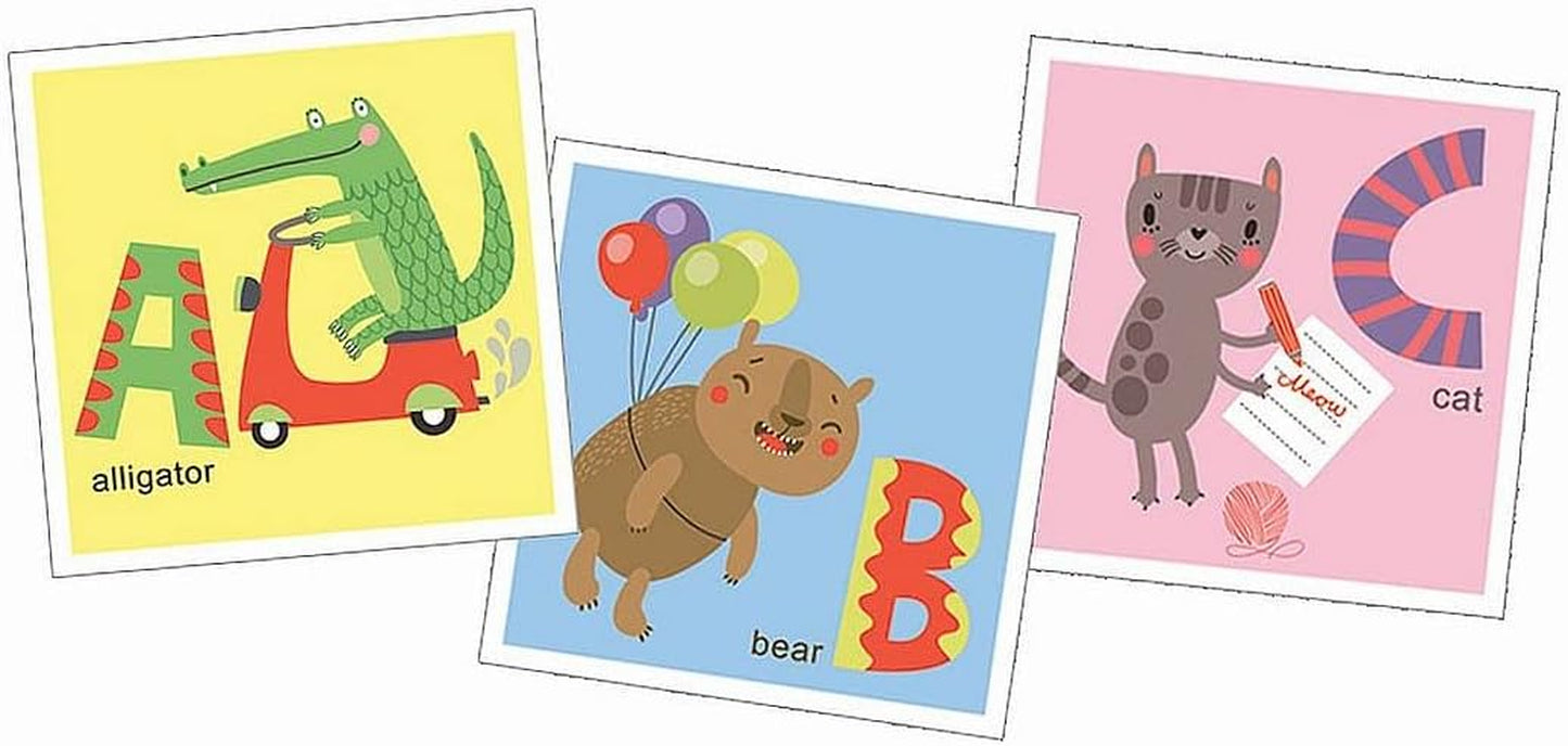 Match It UP! Animals Preschool Alphabet Matching & Puzzle Card Game for Kids