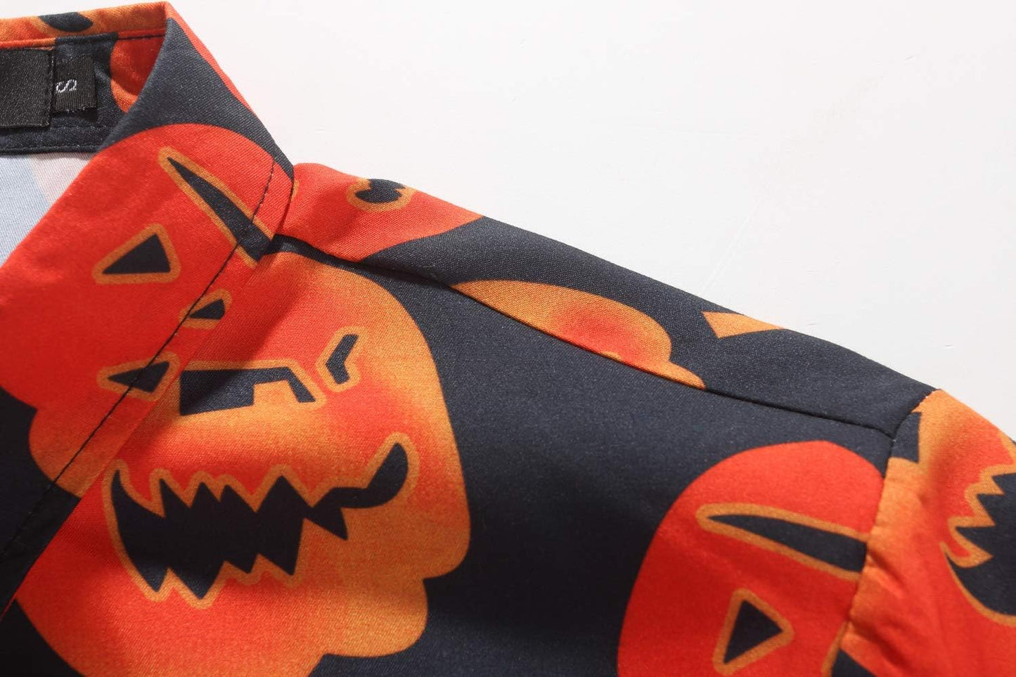 Mens Halloween Shirt, Short Sleeve Pumpkins Shirts Button down Light Weight Causal