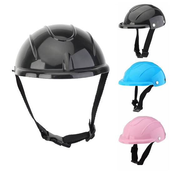 Pet Dog Helmets Pet Motorcycle Headgear Adjustable Puppy Safety Helmet Pet Locomotive Helmet Handsome Dog Accessories