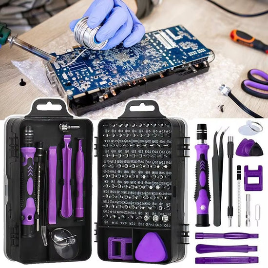Precision Screwdriver Set for PC, 1 Set 115 in 1 Electronics Magnetic Repair Tools Kit with Case, Summer Gift, Screwdriver Set F
