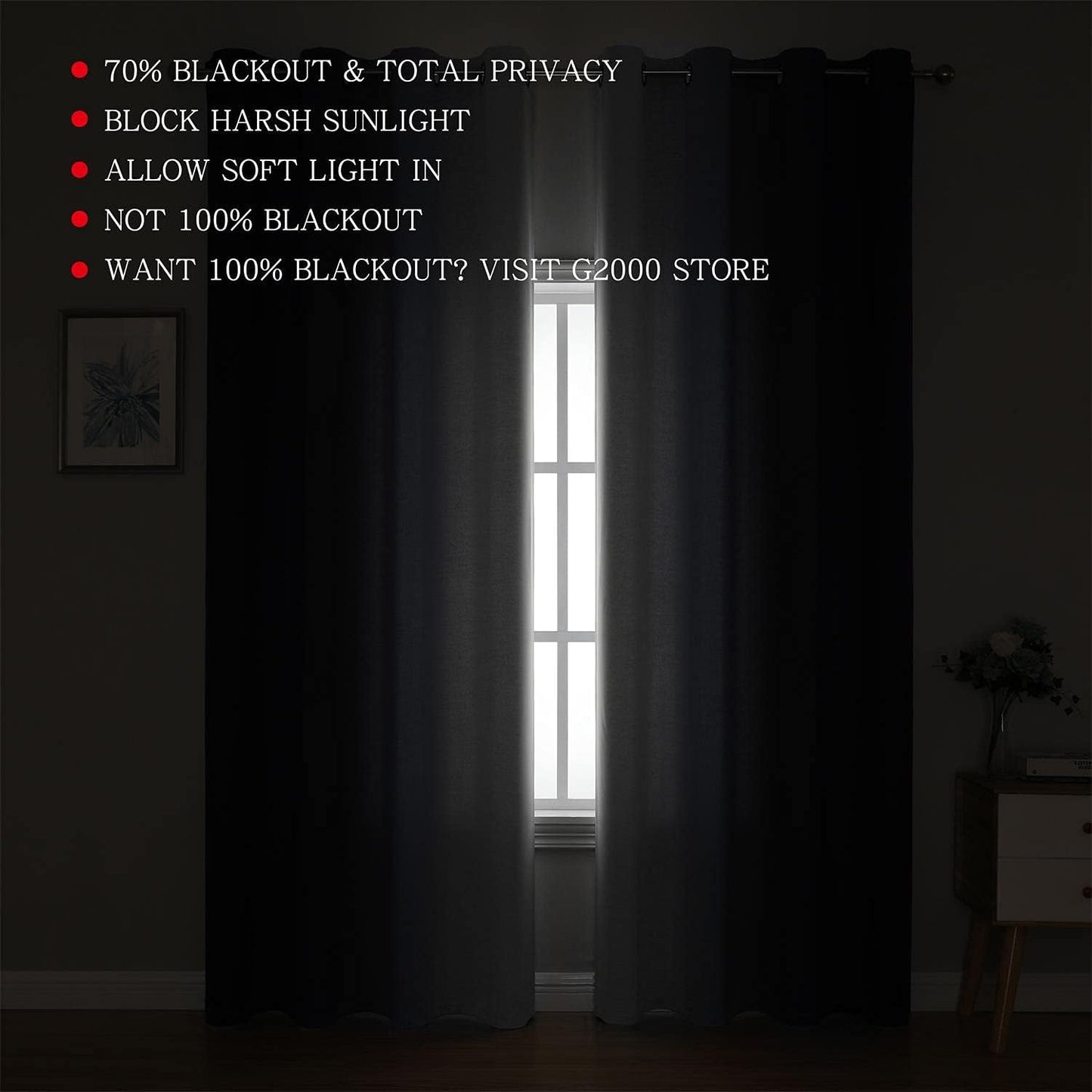 Blackout Curtains & Drapes for Bedroom Living Room 84 Inches Long Purple and Greyish White Room Darkening Window Treatments Ombre Thermal Insulated Light Blocking Grommet Backdrop 2 Panels Set