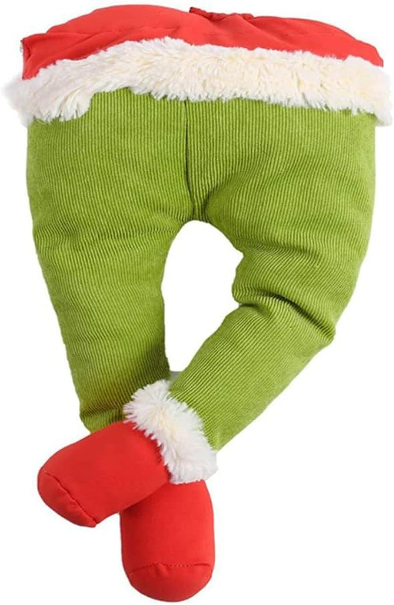 Christmas Thief Wreath Elf Stuffed Legs Tree Topper Decorations Plush Legs Xmas Hanging Ornaments Indoor Outdoor Decor Party Supplies