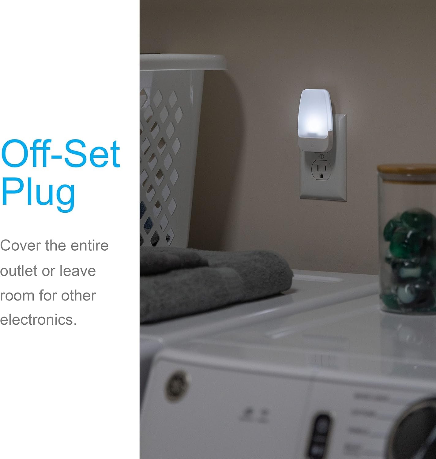 LED Night Light, Plug-In, Dusk to Dawn Sensor, Cool White, Ambient Lighting, Ideal for Kids Adults Bedroom, Bathroom, Nursery, Kitchen, Hallway, 55992, 4 Count