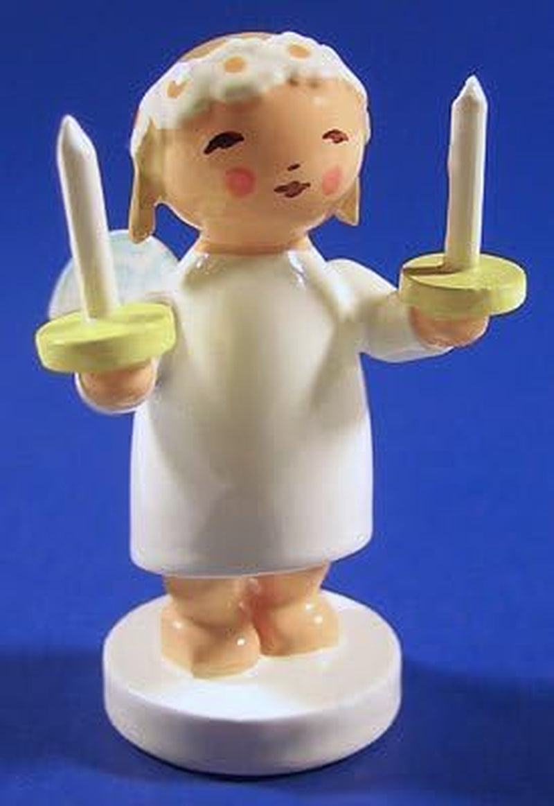 Wendt & Kuhn Blonde Goodwill Snowflake Angel Figurine Candles Handmade German Figurine