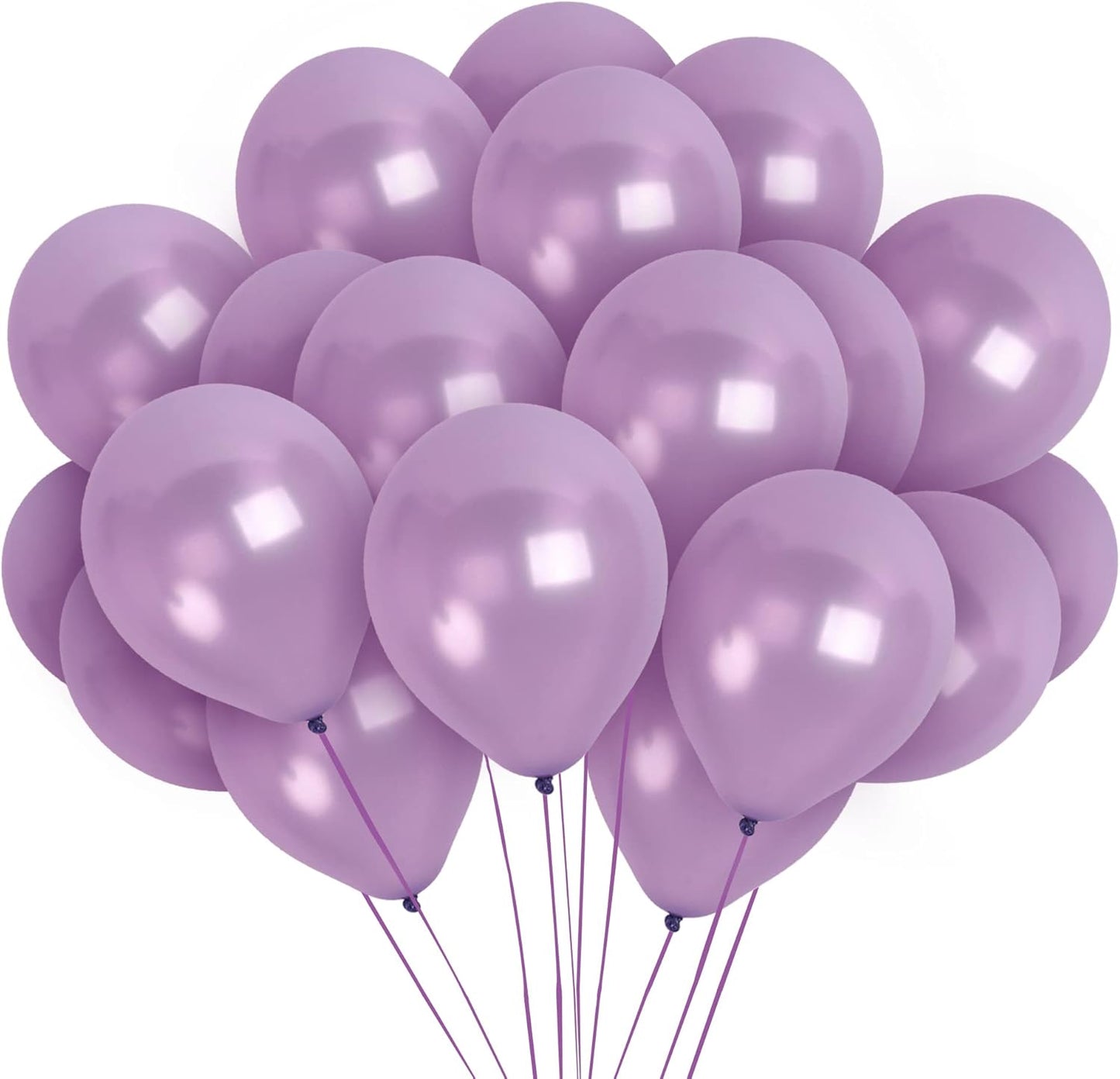 Treasured Metallic Lavender Balloons - Pearl & Lilac - 12 Inch - 36 Pack - Perfect for Purple Balloon Arch