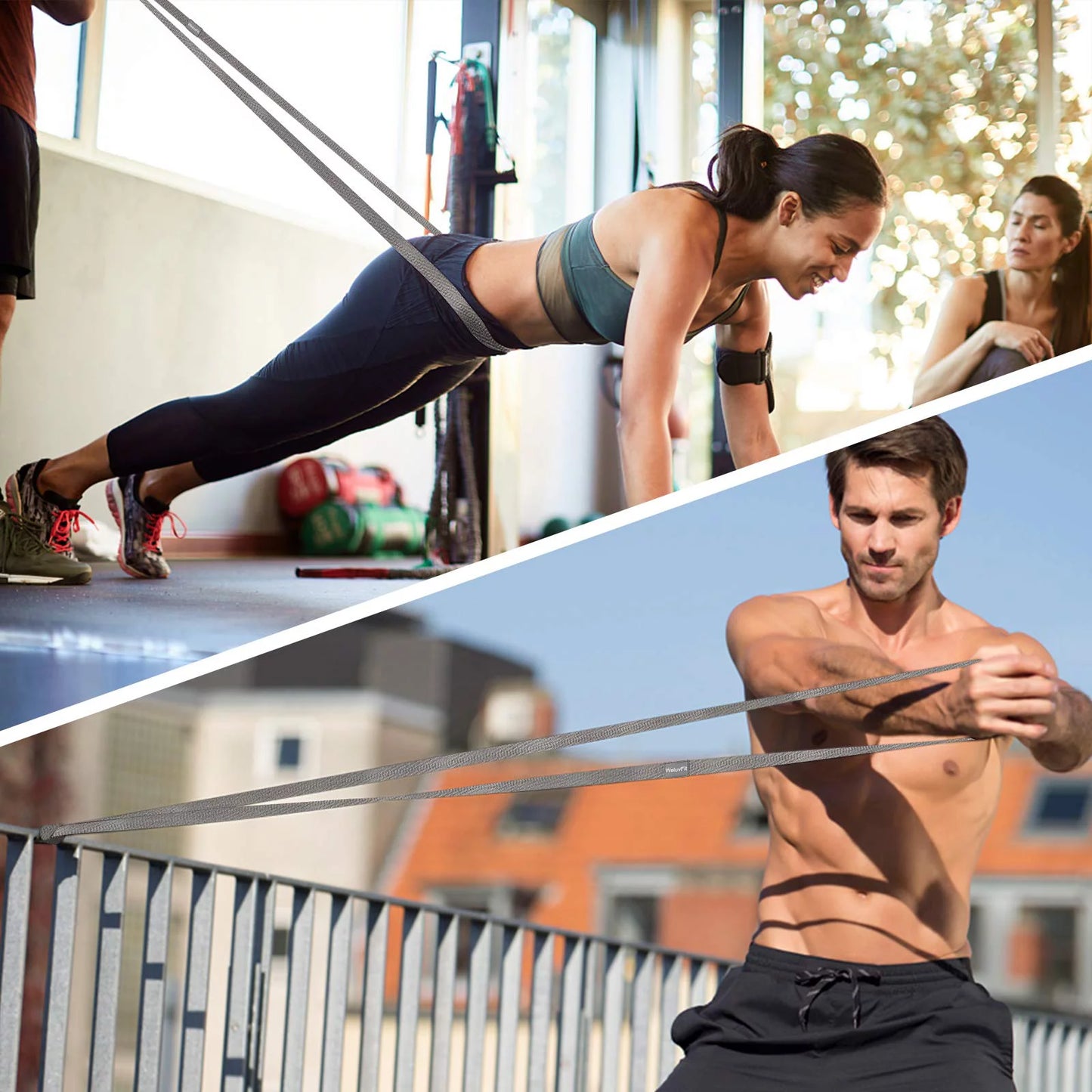 Long Resistance Bands, Workout Bands Resistance for Women and Men, Fitness Loop Booty Stretch Exercise Bands for Full Body Workout & Weight Training, Pull up Assistance Bands for Home Gym