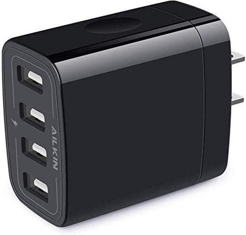 Wall Charger, USB Charger Adapter, 4.8A 4Multi Port Fast Charging Station Power Base Block Plug Cube Brick for Iphone 15 14 SE 13 12 11Pro Max/Xr/Xs/8Plus, Samsung A14/A13/S23/S22 Kindle Plug