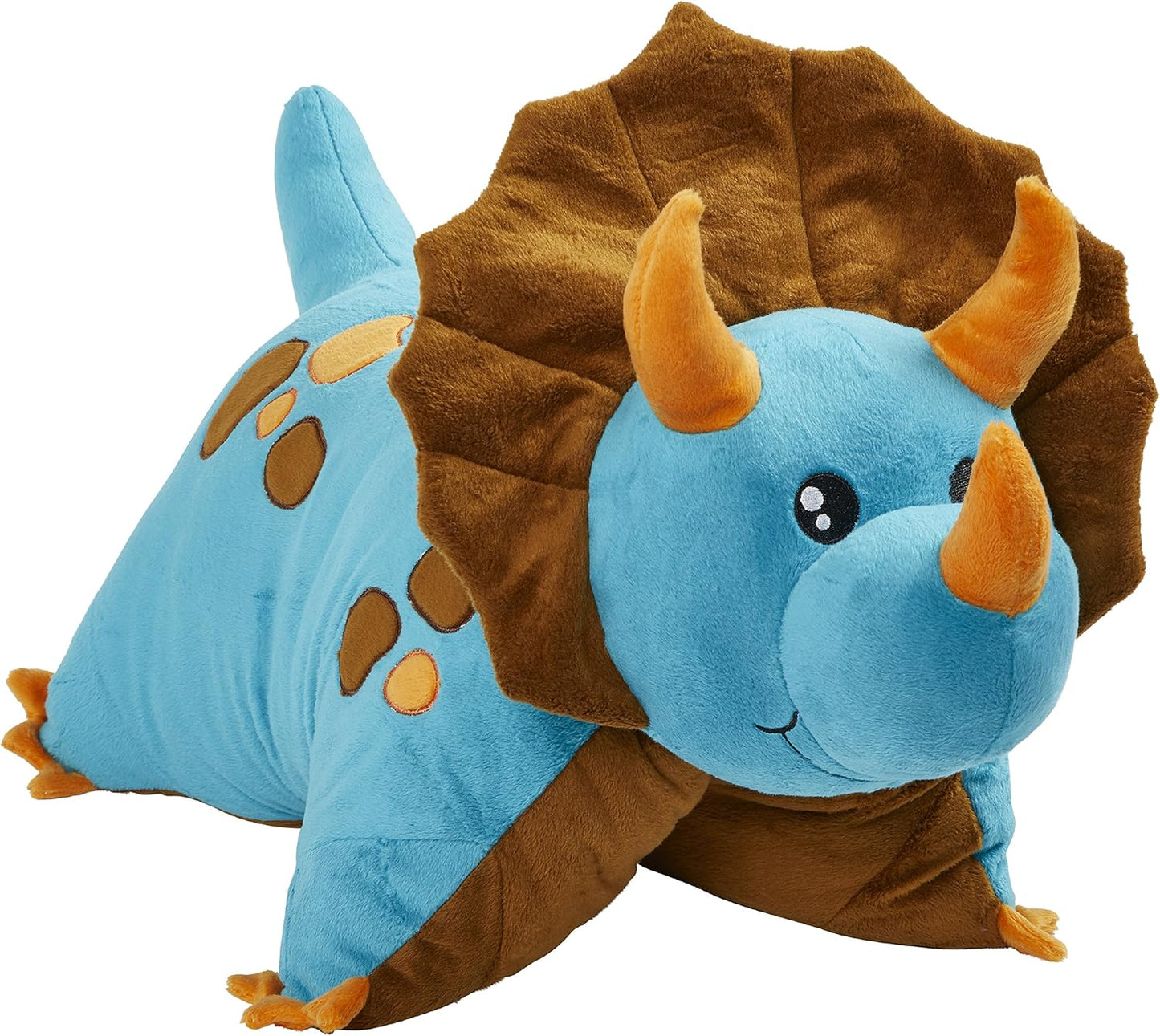 Triceratops Blue Dinosaur, 18" Stuffed Animal Plush Toy