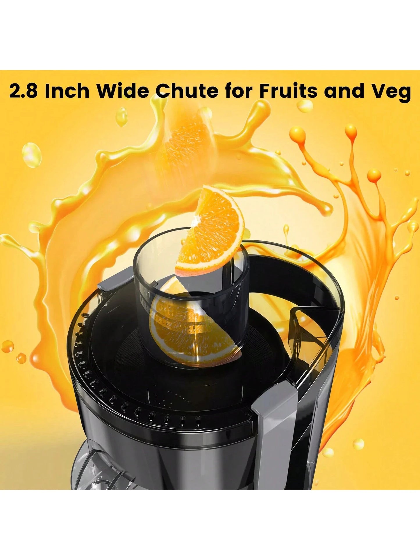 Sejoy Electric Juicer, Large-Diameter Centrifugal High-Speed Juicer, 2 Speed Modes, Multiple Safety Functions, Suitable for Fruits and Vegetables, Easy to Clean, Easy to Operate