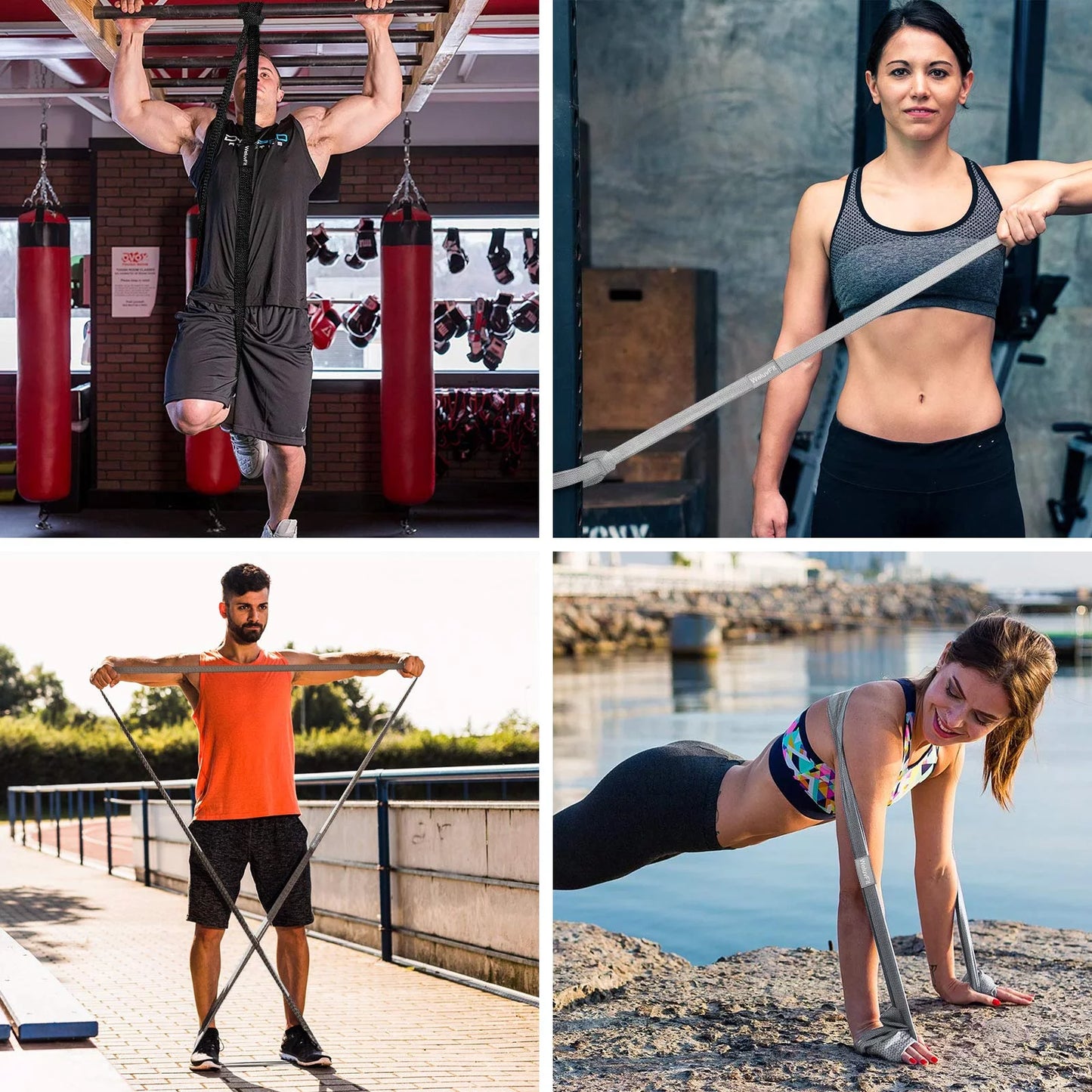 Long Resistance Bands, Workout Bands Resistance for Women and Men, Fitness Loop Booty Stretch Exercise Bands for Full Body Workout & Weight Training, Pull up Assistance Bands for Home Gym