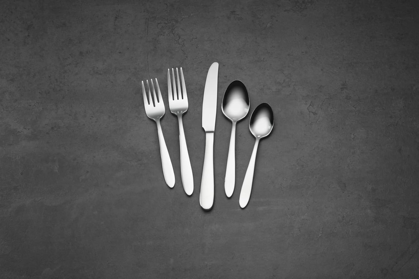 B336045A Mooncrest 45-Piece Flatware Set, Service for 8,Silver,45 Piece