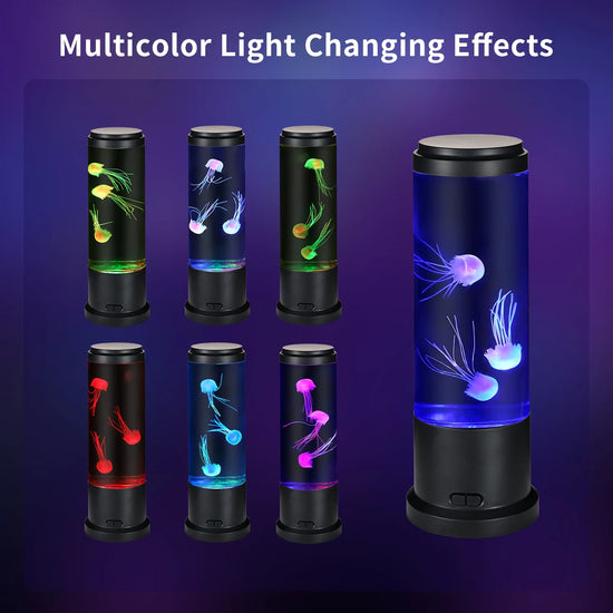 11 Inch Jellyfish Lamp Color Changing Jellyfish Tank Table Lamp Decorations for Home Office