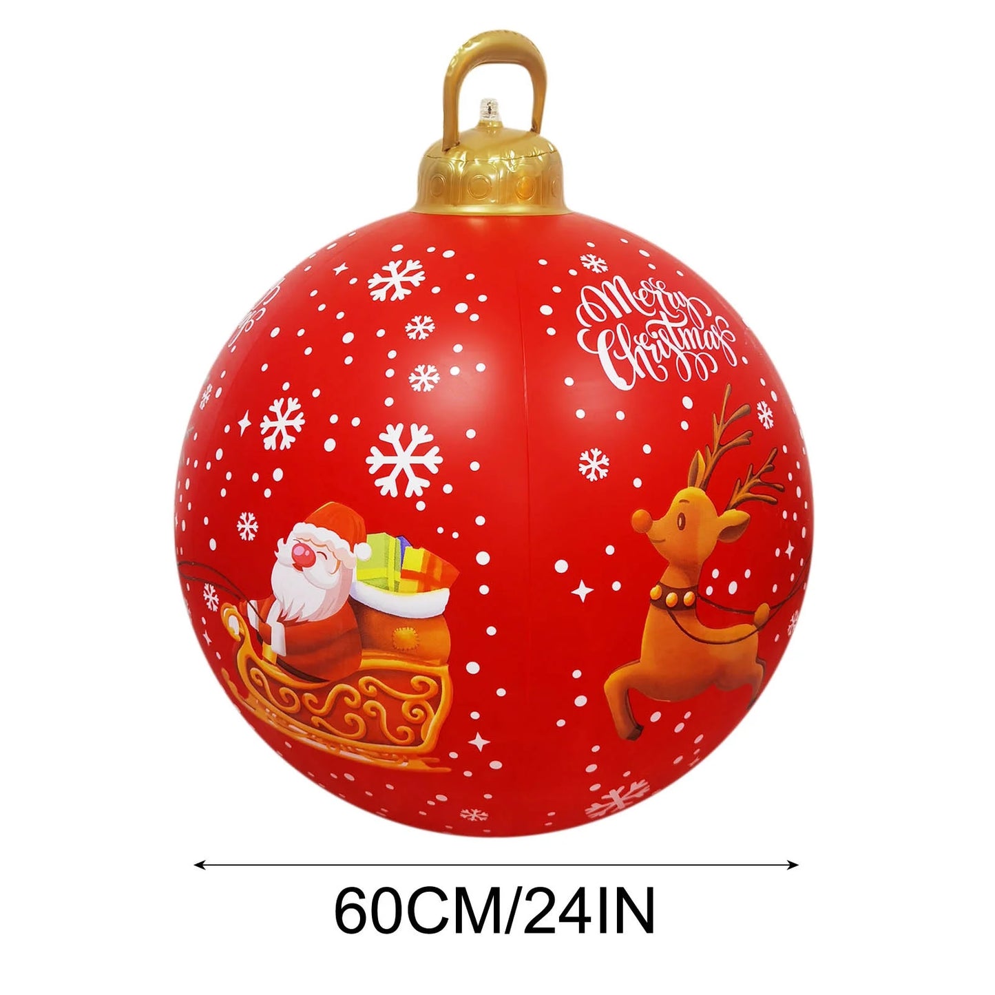 Christmas Decorations Clearance 60CM/23.62" Outdoor Christmas Inflatable Decorated Ball Giant Christmas Inflatable Ball Christmas Tree Decorations Christmas Gifts