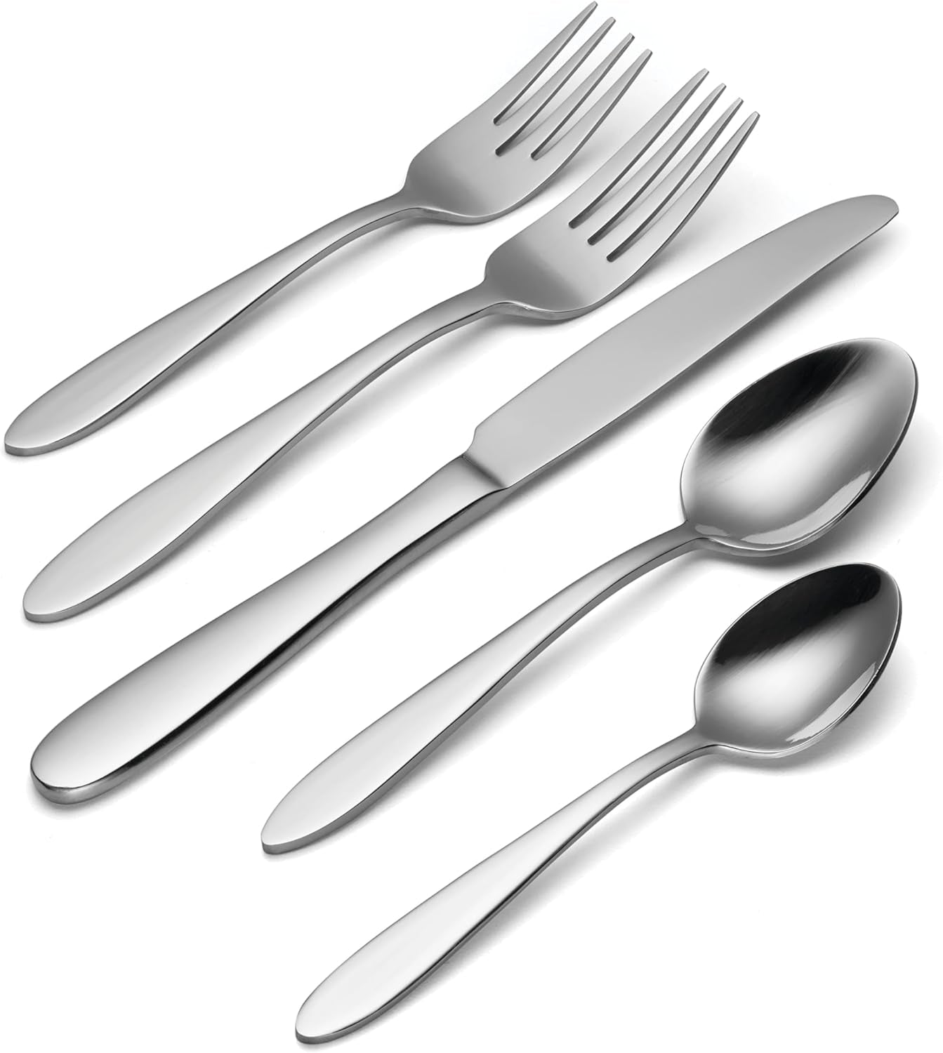 B336045A Mooncrest 45-Piece Flatware Set, Service for 8,Silver,45 Piece