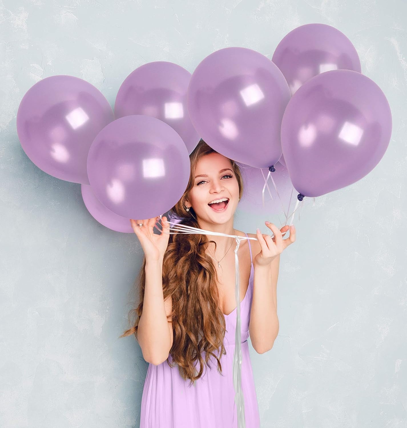 Treasured Metallic Lavender Balloons - Pearl & Lilac - 12 Inch - 36 Pack - Perfect for Purple Balloon Arch