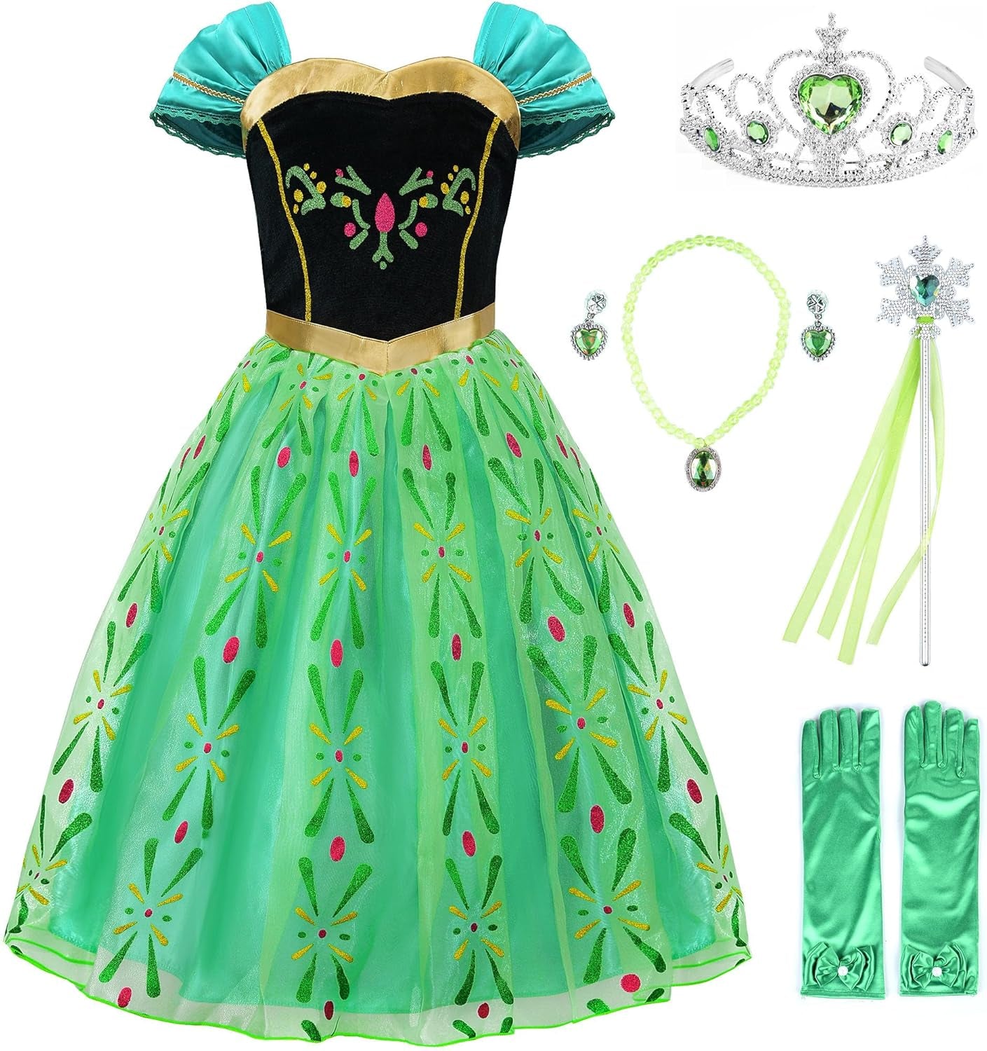 Girls Princess Costume Snow Party Halloween Cosplay Fancy Dress