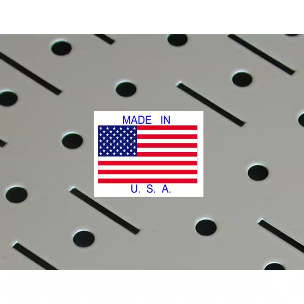 32 In. W Pegboard Tool Organizer Rail Strip Kit with Shiny Galvanized Steel Pegboard Strips
