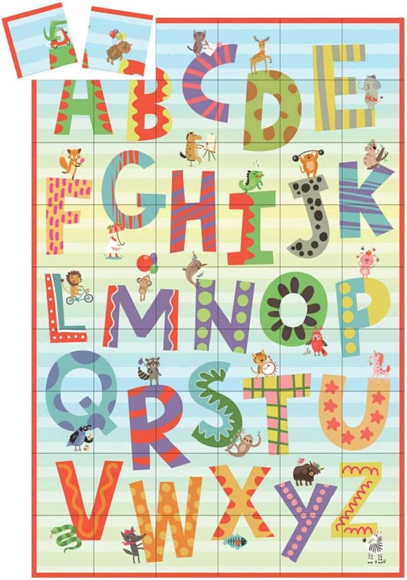 Match It UP! Animals Preschool Alphabet Matching & Puzzle Card Game for Kids