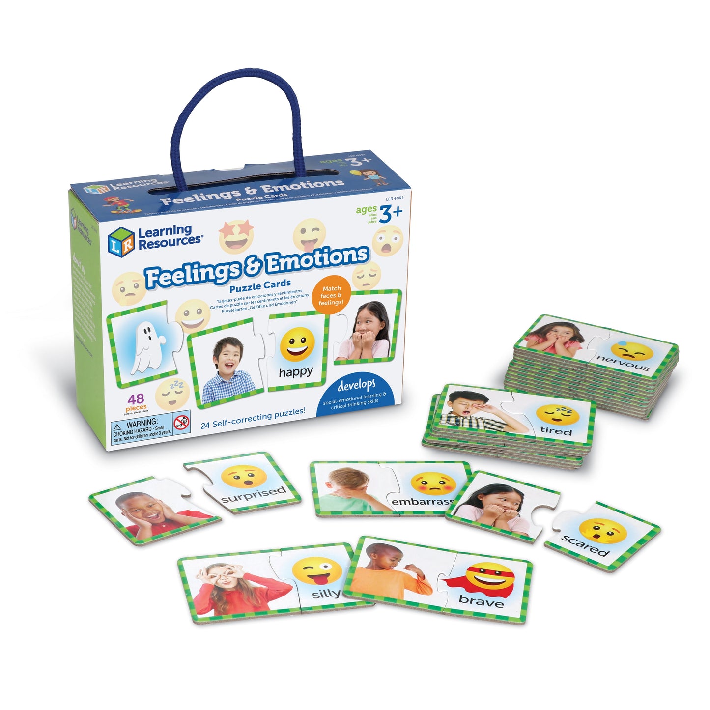 Feelings & Emotions Puzzle - Educational Puzzles for Kids Ages 3+, Social Emotional Games for Toddlers