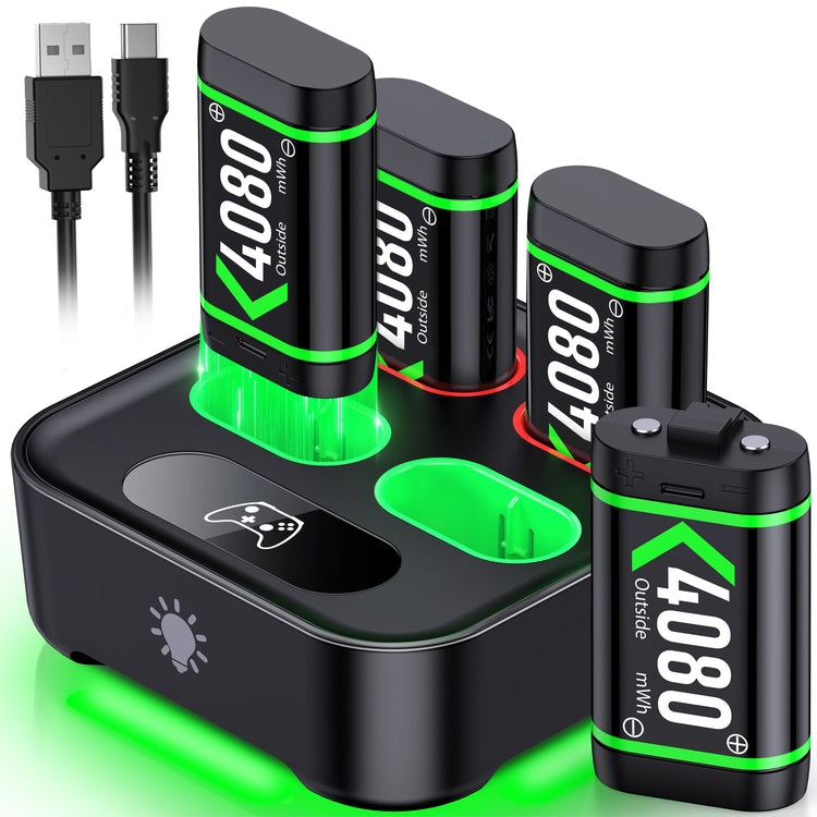 Rechargeable Battery for Xbox One Controller 4 X 3600Mwh Battery for Xbox One/Xbox Series X/S Charging Accessories 