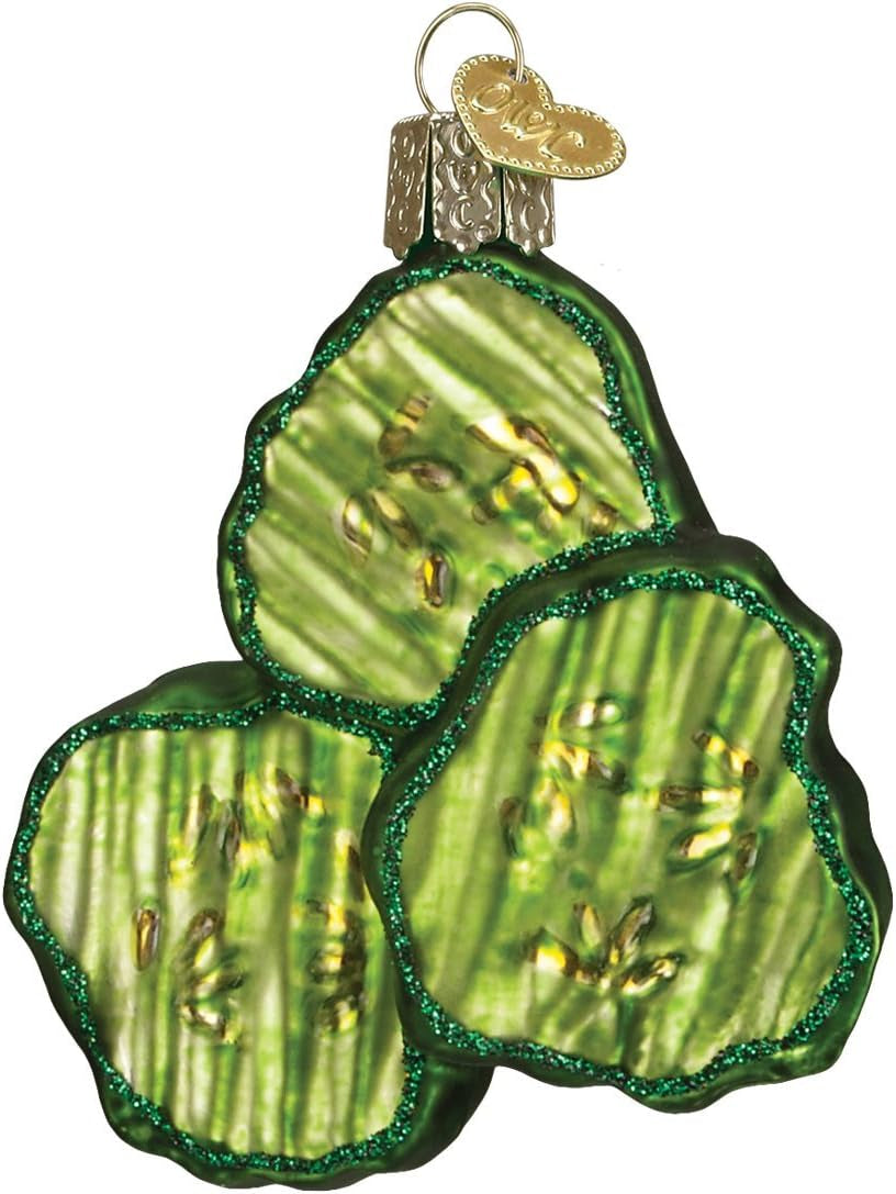 Ornaments: Pickle Chips Glass Blown Ornaments for Christmas Tree