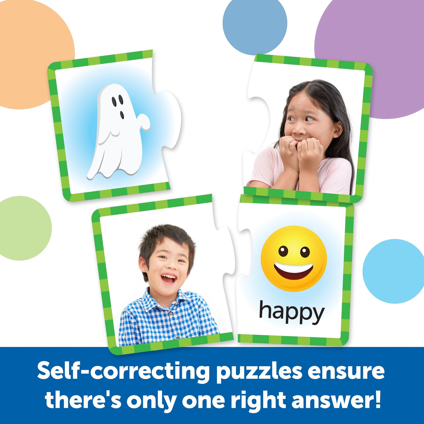 Feelings & Emotions Puzzle - Educational Puzzles for Kids Ages 3+, Social Emotional Games for Toddlers