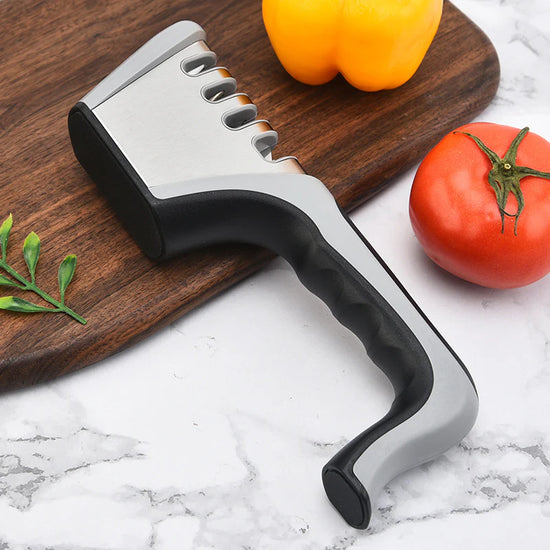 Four Stage Knife Sharpener, Kitchen Knife, Sharpening Scissors, Household Multifunctional Manual Quick Sharpening Tool