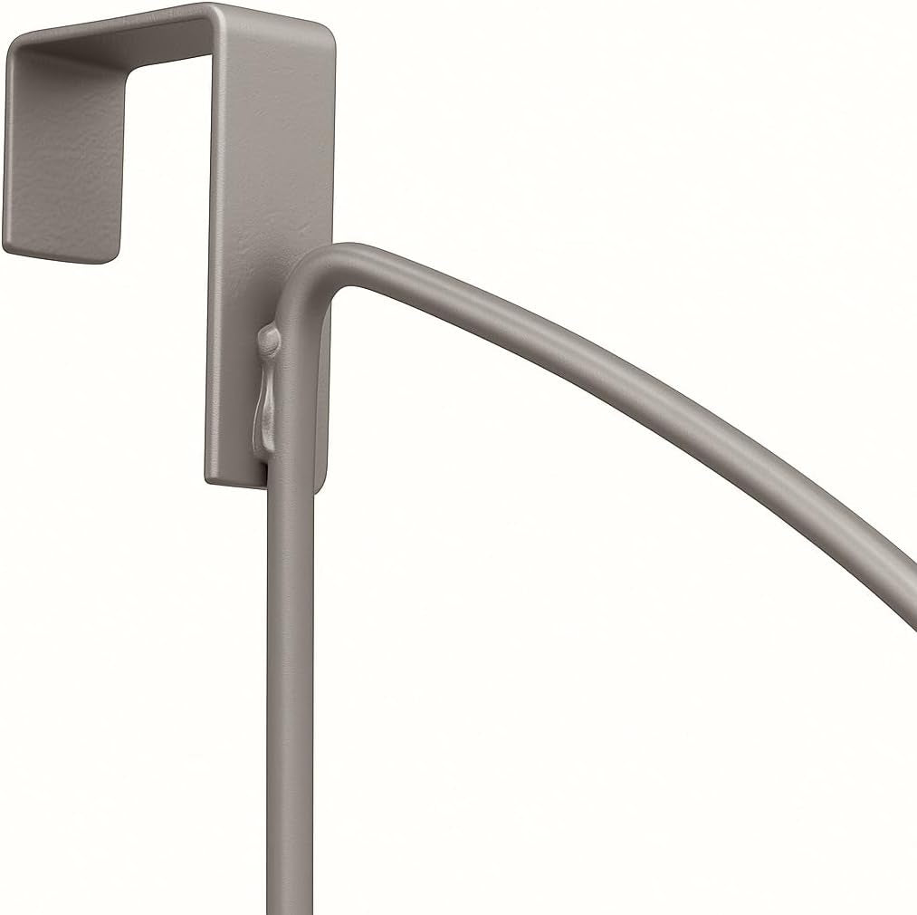 over the Door Hanger - Door Rack Hangers for Clothes - Space Saving Designed for Bedroom & Bathroom - Ideal for Clothes & Towels - Drying Rack, Gray