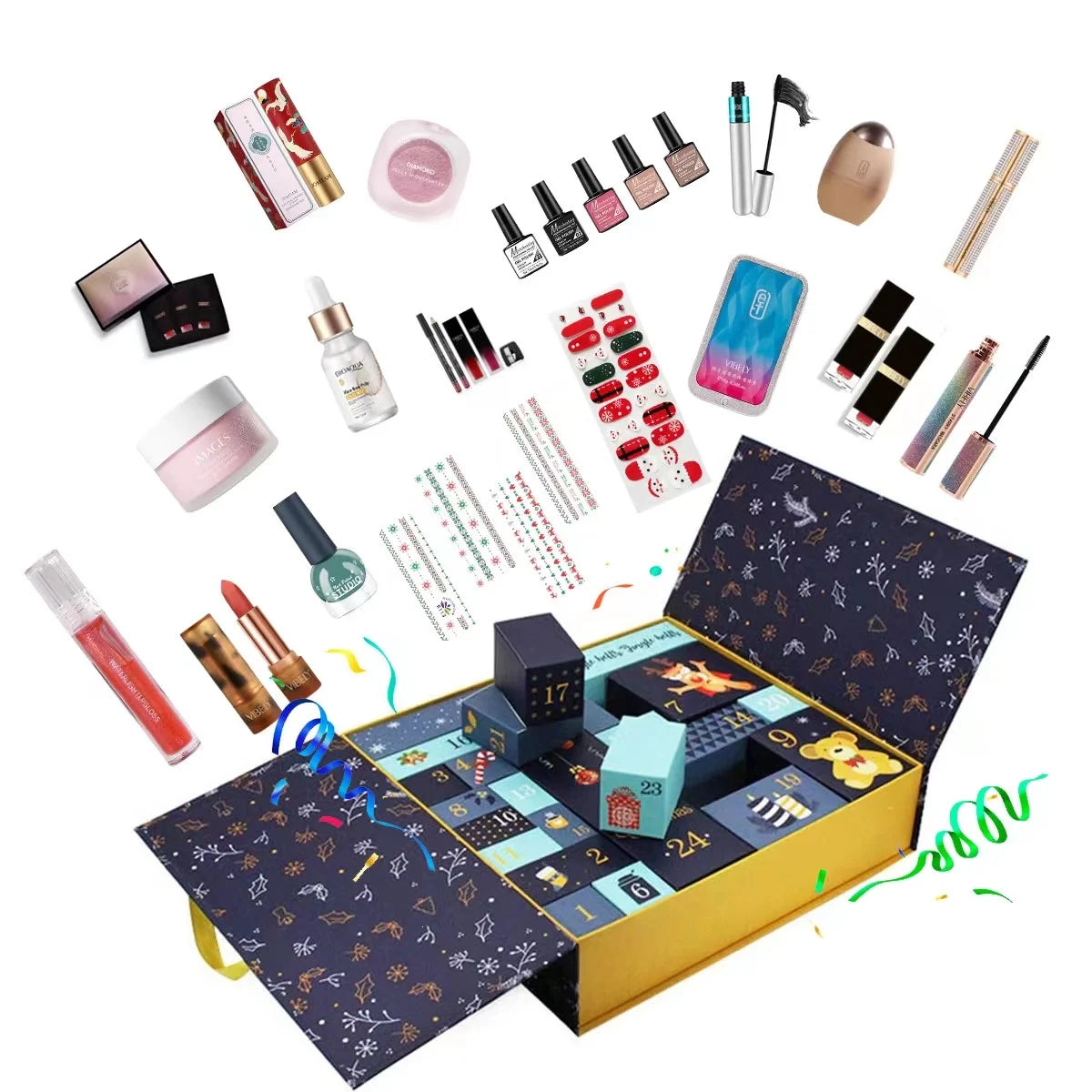 Advent Calendar 2024 Christmas Advent Calendar 24 Days of Beauty Advent Calendar 24PCS Countdown Christmas Gifts for Women 2024 Edition Skincare Advent Calendar