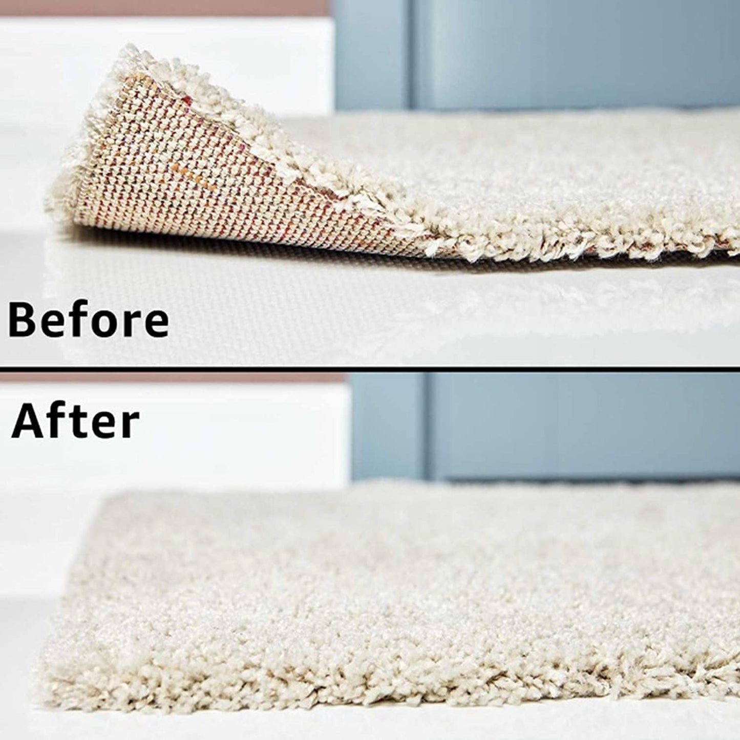 Rug Pad Grippers for Area Rugs Pack of 25 Reusable, No Skid, Washable, Anti-Slip Pads, Rug Gripper for Hardwood Floors and Tile with Double-Sided, Self Adhesive Rug Tape to Keep Rugs Flat