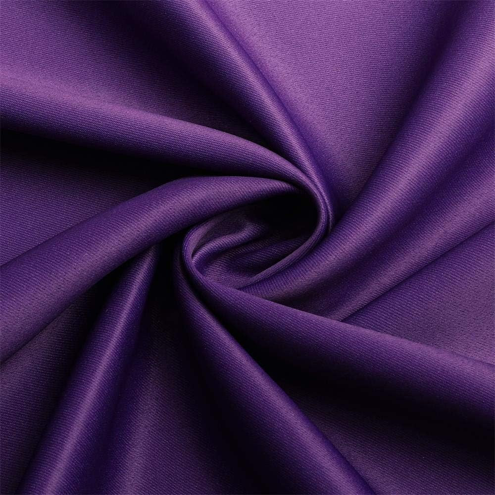 Blackout Curtains & Drapes for Bedroom Living Room 84 Inches Long Purple and Greyish White Room Darkening Window Treatments Ombre Thermal Insulated Light Blocking Grommet Backdrop 2 Panels Set