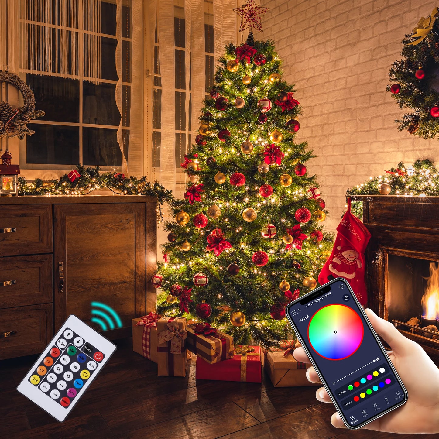 65.6 Ft. LED Smart Waterproof Strip Lights (Remote & App Control)