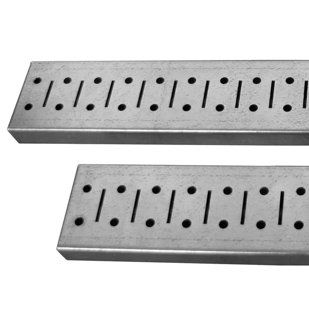 32 In. W Pegboard Tool Organizer Rail Strip Kit with Shiny Galvanized Steel Pegboard Strips