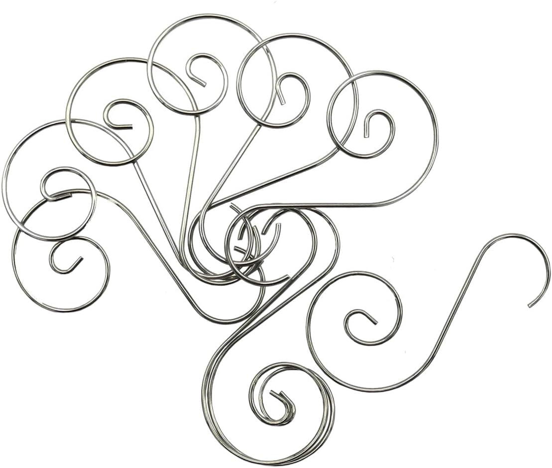 Christmas Ornaments Hooks Xmas Tree Hanger Great for Christmas Tree Decoration - 300 / Silver