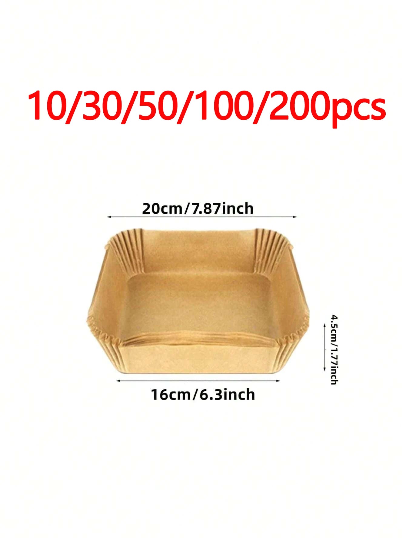 10-200Pcs Disposable Air Fryer Paper Non-Stick Kitchen Baking Airfryer Mat Oilproof Micro-Wave Barbecue Pad Baking Paper Liner