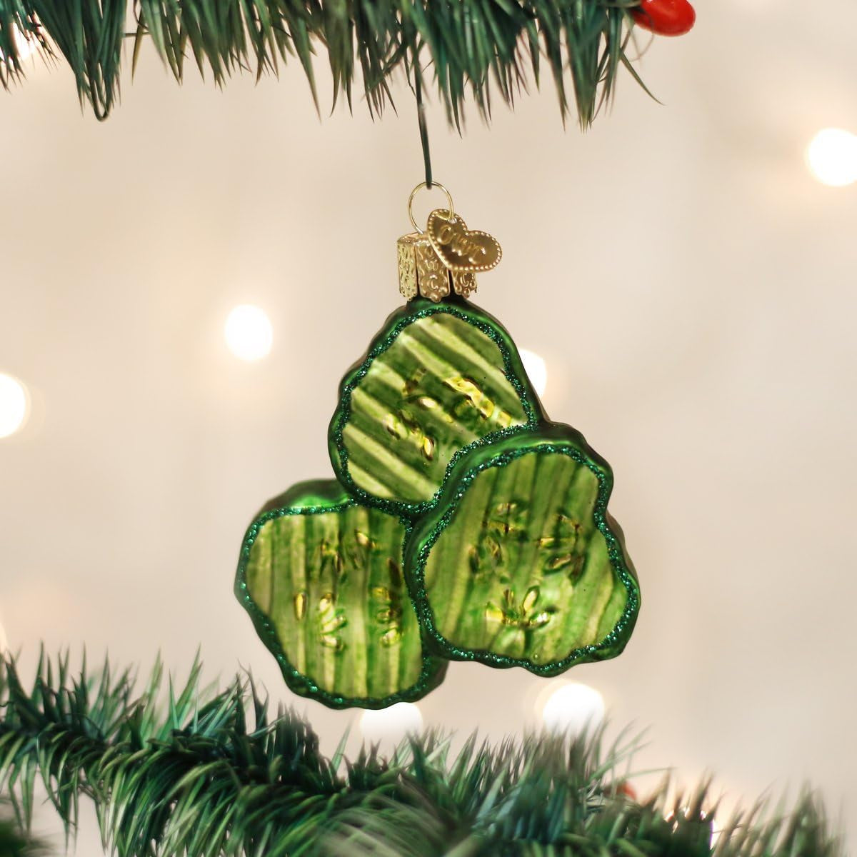 Ornaments: Pickle Chips Glass Blown Ornaments for Christmas Tree