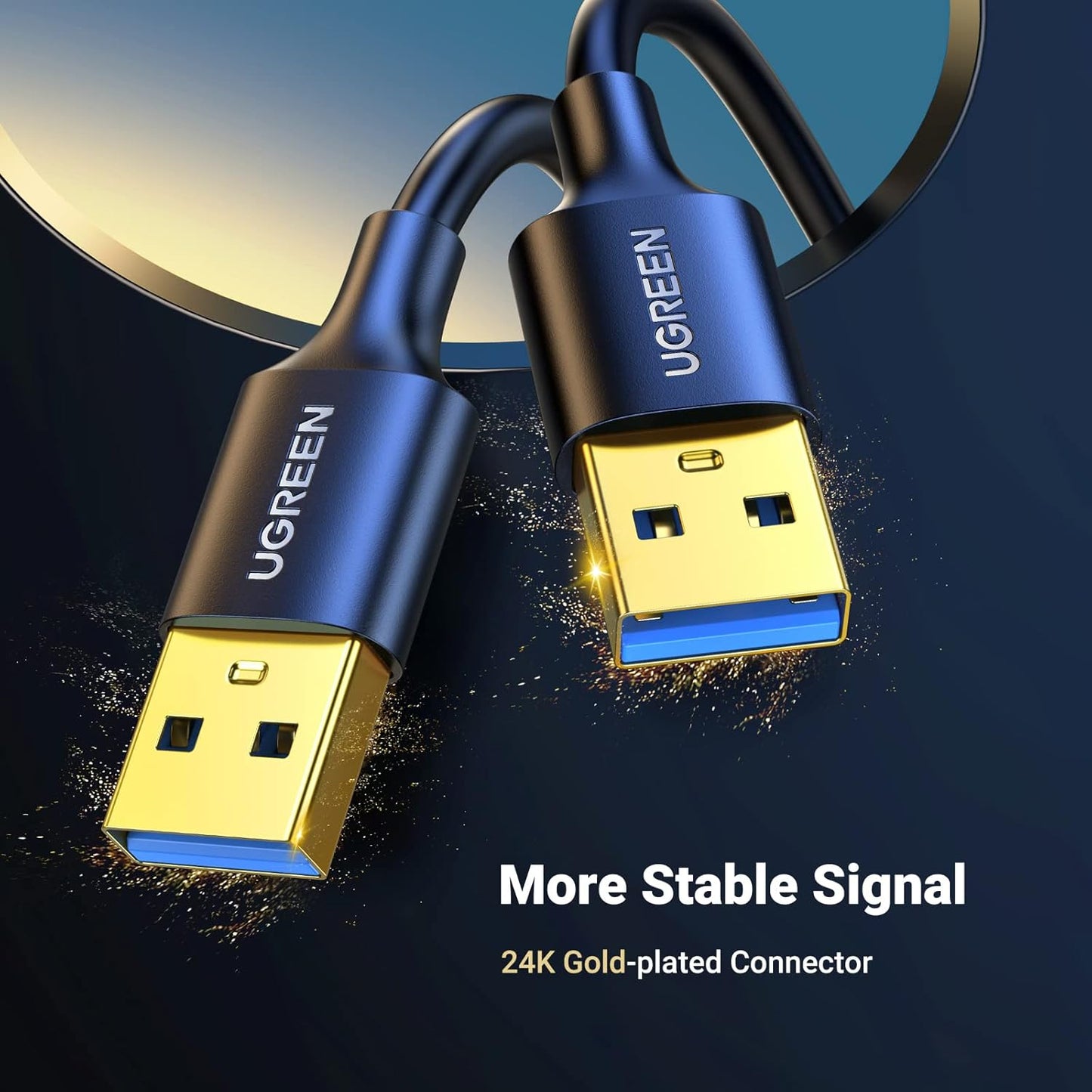 USB to USB, 5 Gbps USB 3.0 Cable, Nylon Durable Male to Male Cable, Compatible with Hard Drive, Cooling Fan/Pad, Camera, DVD Player, TV, Flash Light, Hub, Monitor, Speaker, and More 3.3 FT