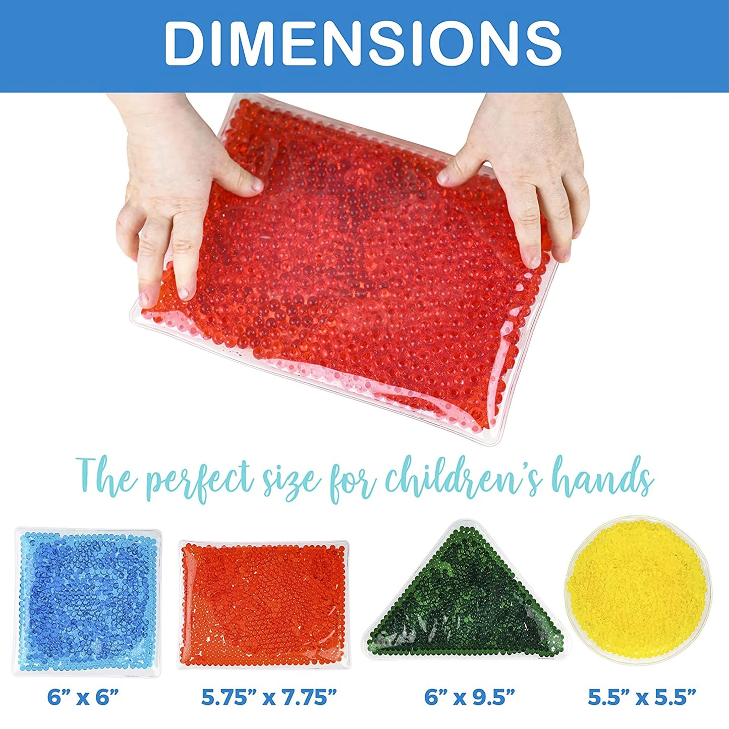 Water Gel Beads Shapes Squishy Toy for Sensory Play Kids Stuff 4 Pack